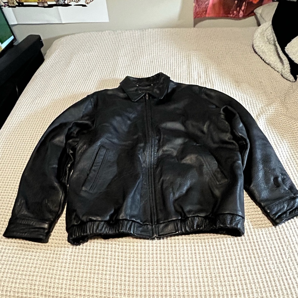 St. John's Bay Black Leather Jacket